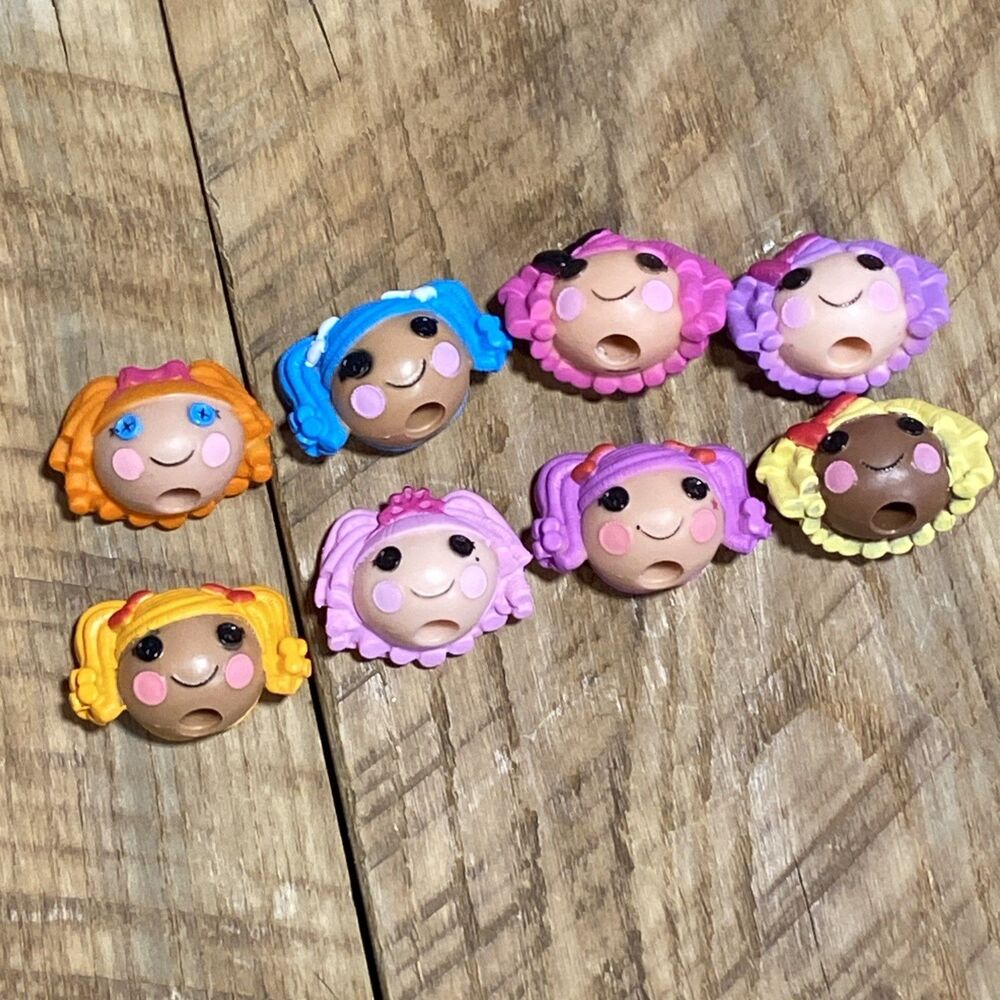 LALALOOPSY Doll Pencil Topper Heads Lot of 8 - FREE SHIPPING